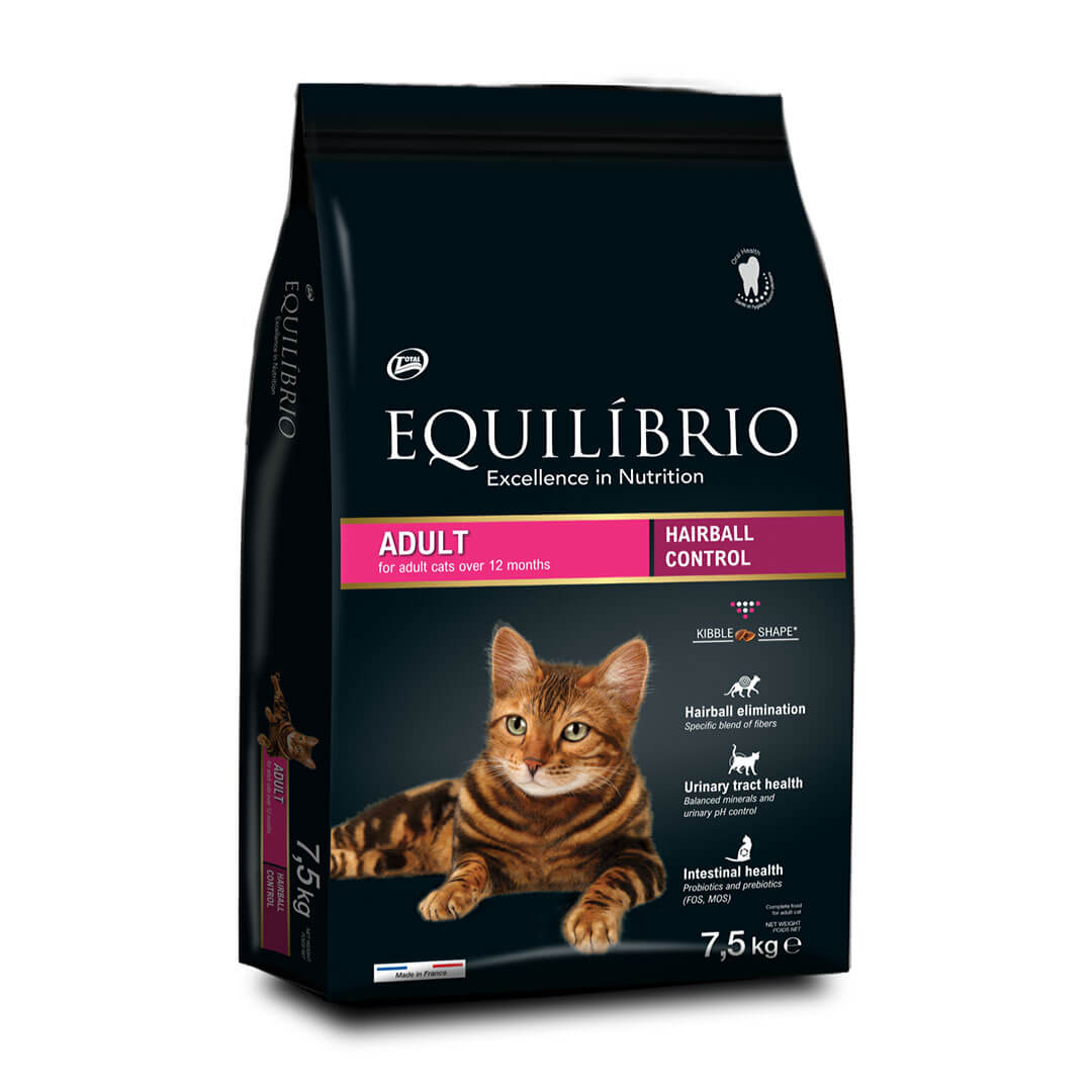Croquette chat  adult Hairball control 7,5kg
