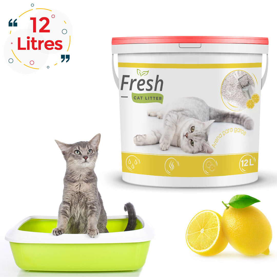 Litière Agglomérante  pour chat Fresh 12L Citron