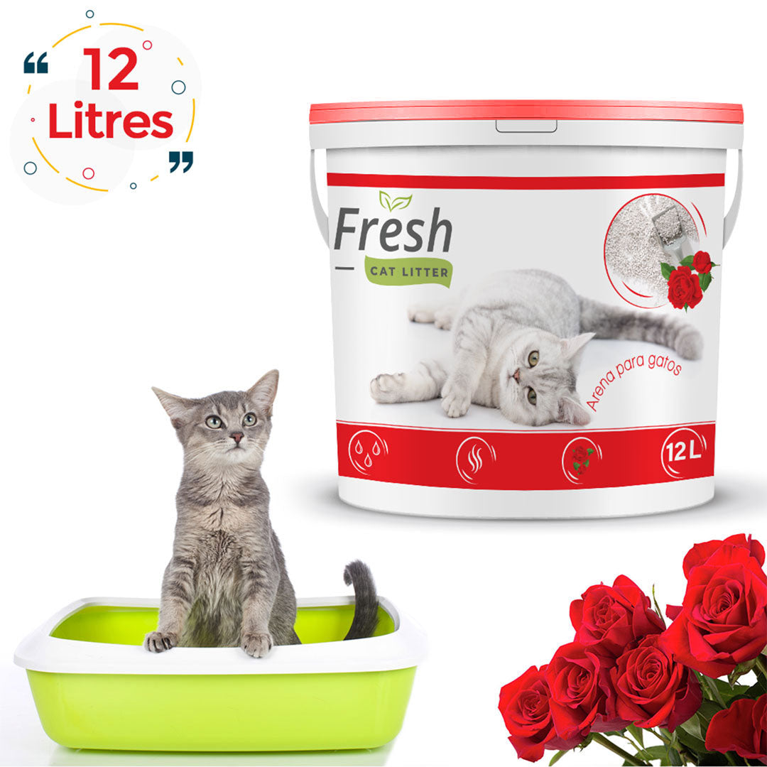 Litière Agglomérante pour chat Fresh 12L Rose