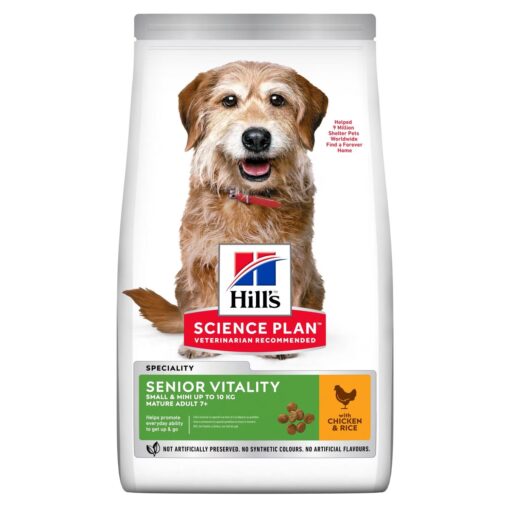 HILL’S SCIENCE PLAN SENIOR VITALITY 7+ Aliment pour Chien Mature Small & Mini (1,5kg)