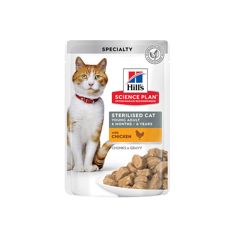 Hill’s Science Plan Sterilised humide pour chats adultes stérilisés en pochon 85g