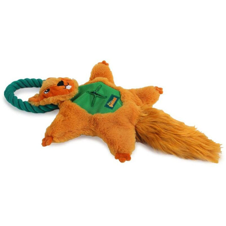 Peluche écureuil couineur & corde de soie