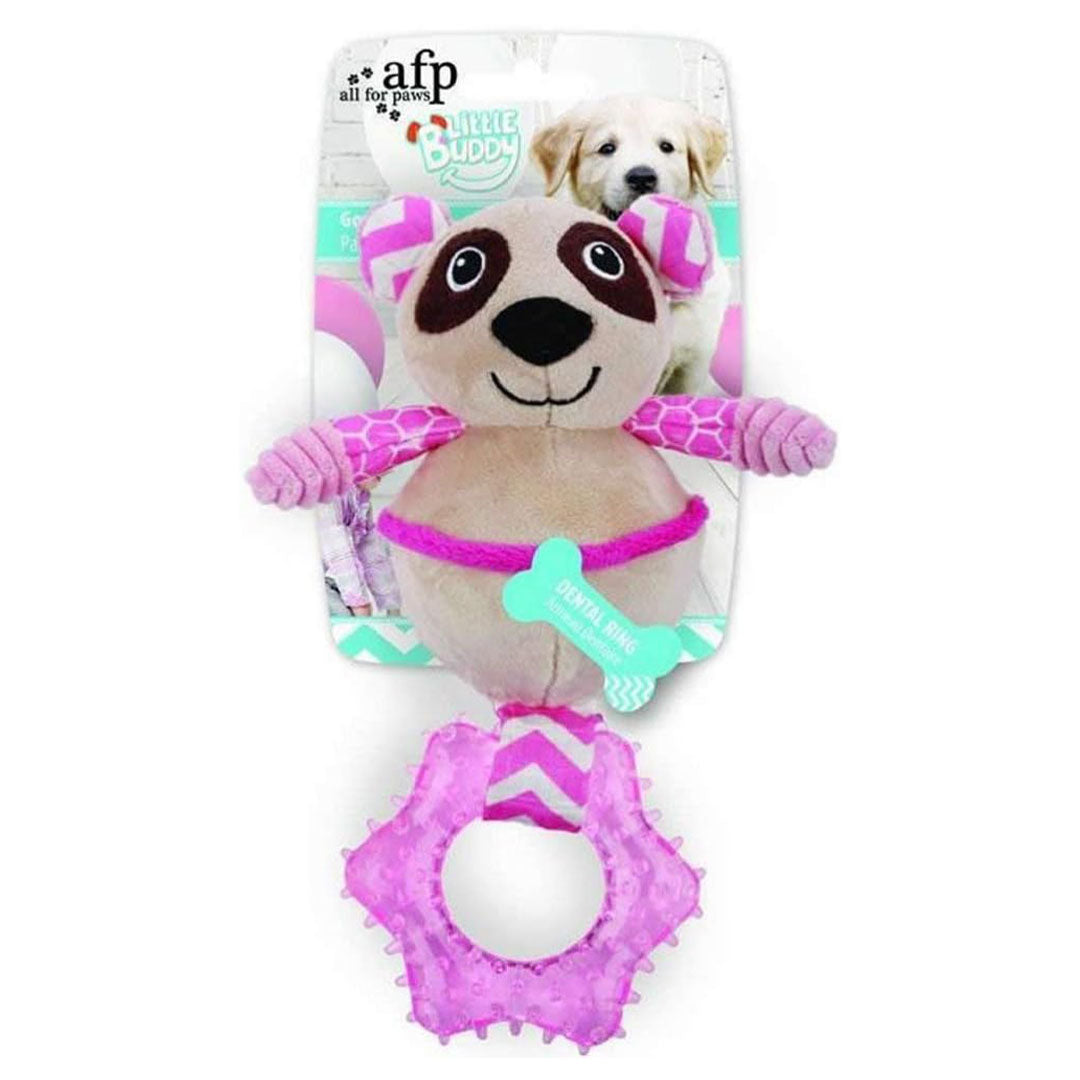 Peluche panda avec anneau dentaire