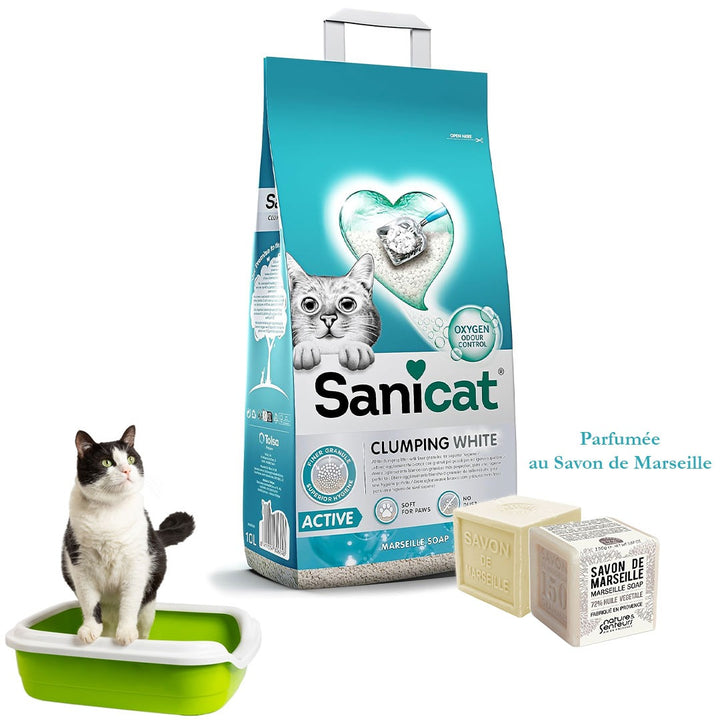 Sanicat White Active 10L Savon de marseille Agglomérante