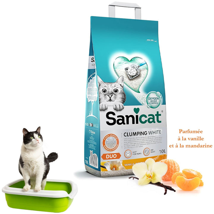 Sanicat White Duo 10L Vanille&Mandarine Agglomérante