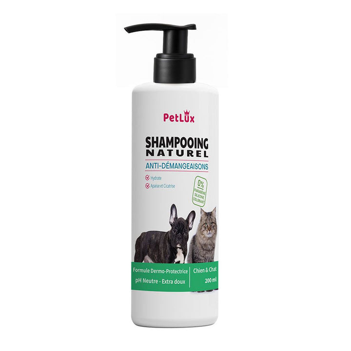 Petlux Shampooing Naturel Anti-Démangeaison – Chien & Chat (200ml)