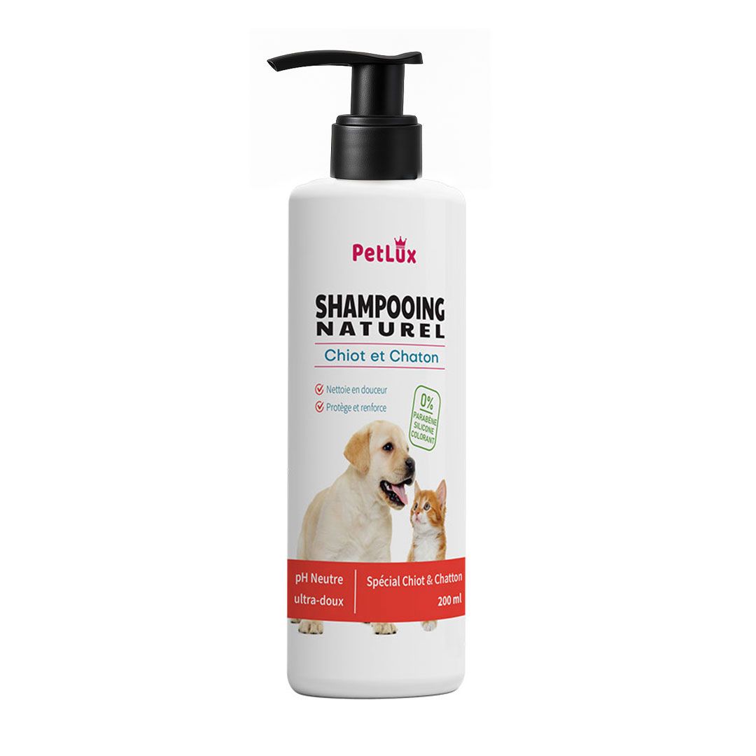 Petlux Shampooing Naturel Chiot & Chaton – Chien & Chat (200ml)