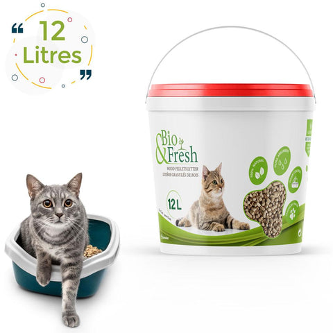 Fresh Litière granulés de bois BIO parfumée 12 L