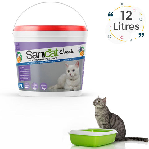 Sanicat Litière agglomérante parfumée lavander  12 L
