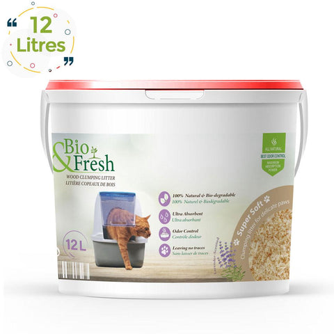 Fresh Litière granulés de bois BIO parfumée  lavander 12 L