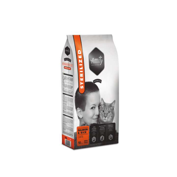 Amity CROQUETTES CHAT STERELISE SAUMON&RICE 10 KG PREMIUM