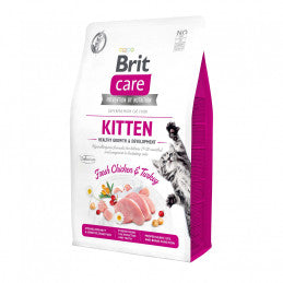 Croquettes Brit Care Chat Sans Céréales Kitten Alimentation Complète et Hypoallergénique Pour Les Chatons