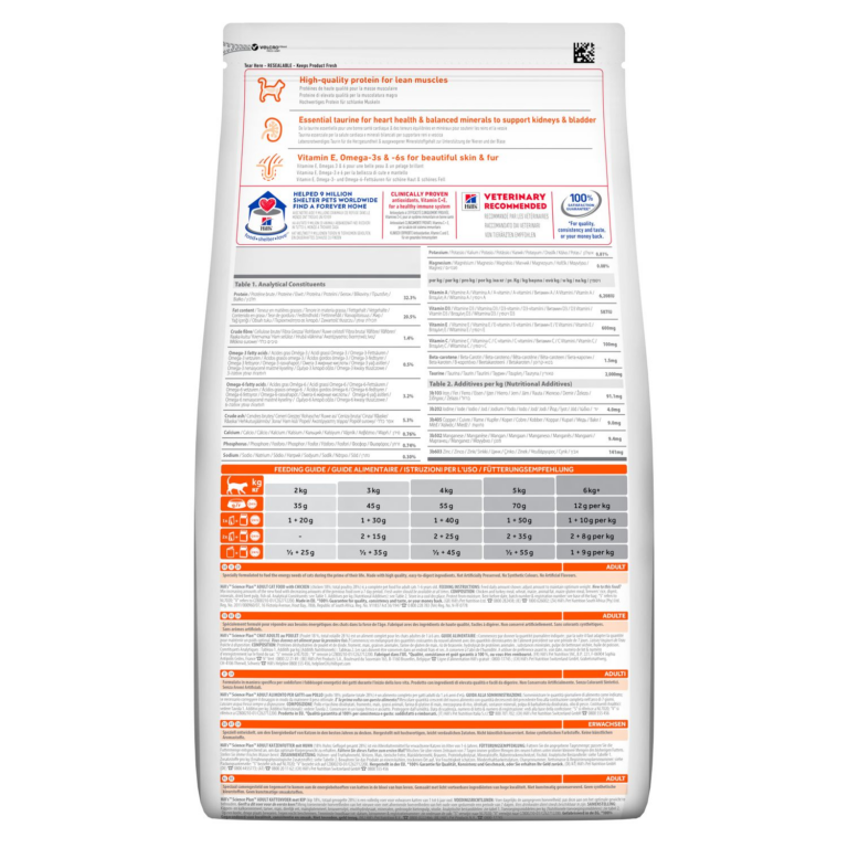 Hill’s Science Plan Aliment pour Chat Adulte au Poulet (1.5kg)