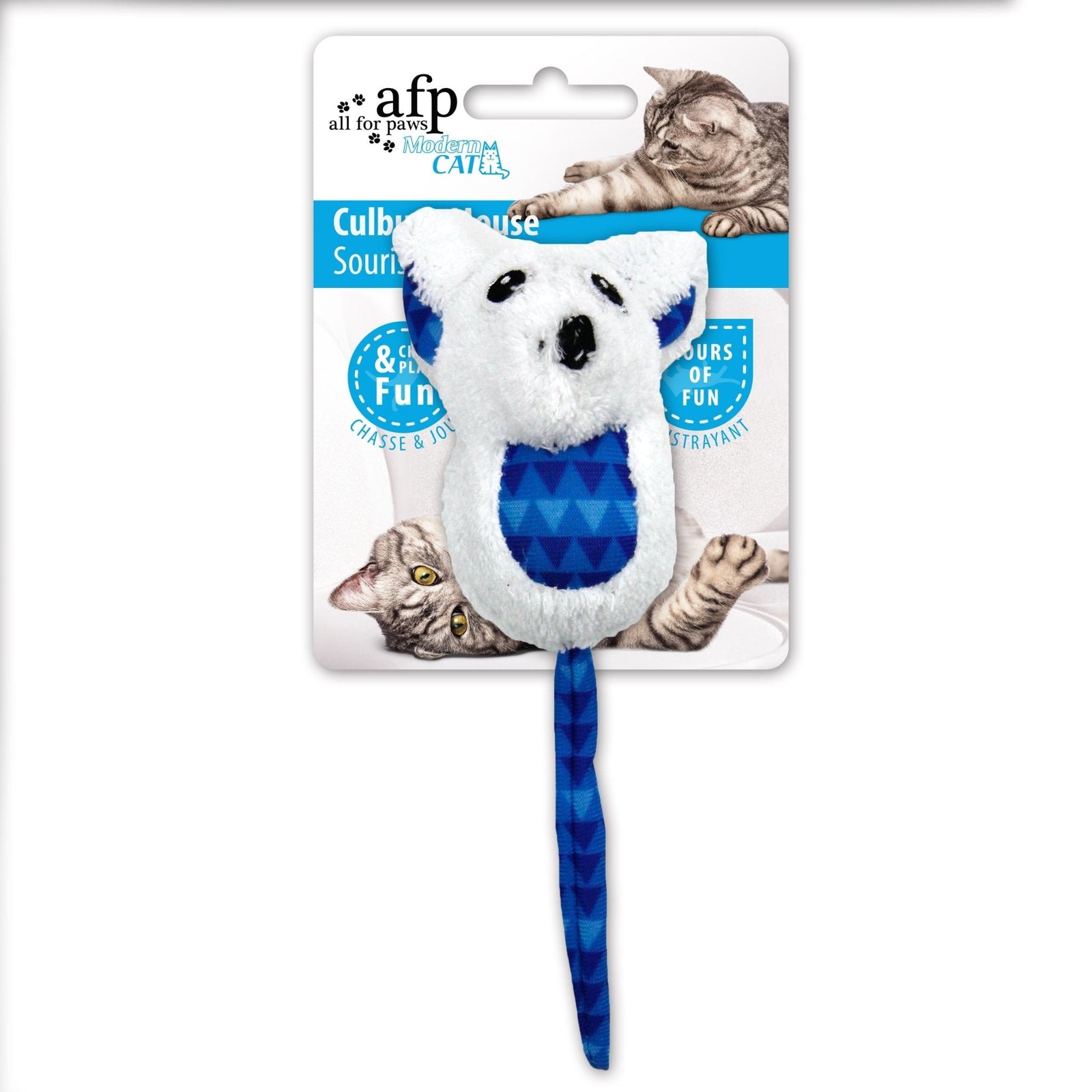 Jouet souris culbute bleu