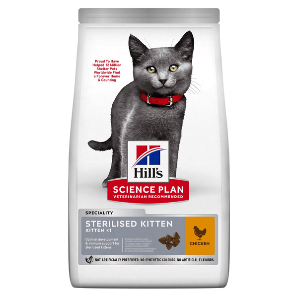 HILL’S SCIENCE PLAN Sterilised Kitten Aliment pour Chaton Stérilisé au poulet (300g)