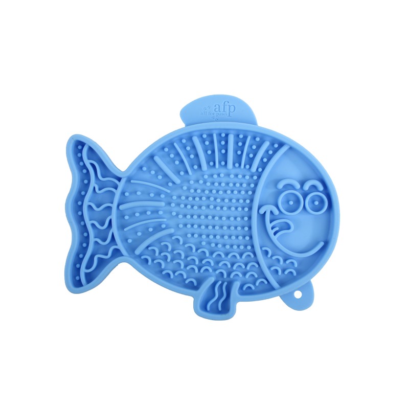 Tapis à lécher en forme de poisson pour chat
